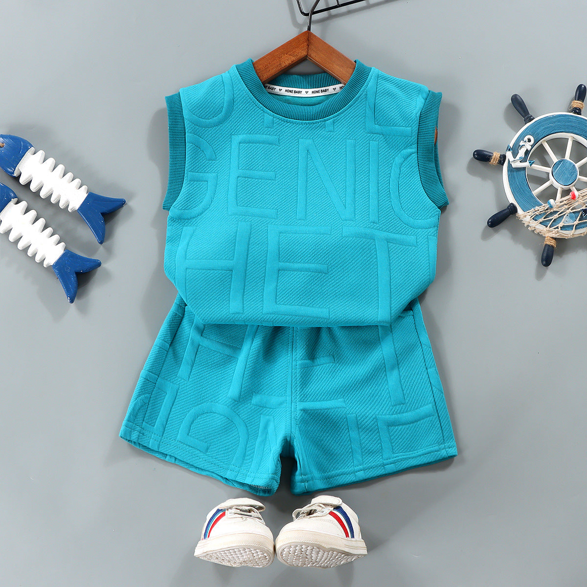 Wholesale of Summer Boys' Polyester Vest Sets